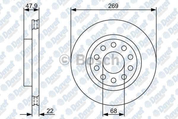 BOSCH 0986479366 Fren Diski Arka A6 97-05 Allroad 02-05  ####